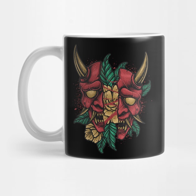 Oni mask flower by vhiente